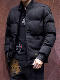 Men's Solid Black Winter Coat