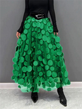 Women's Fashion Ultra Light Polka Dot Mesh Skirt