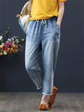 Large Size Elastic Retro Women's Jeans