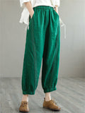 Ethnic Baggy Loose Summer Cotton Linen Pants for Women