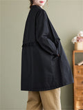 Ladies Cargo Fashionable Cool Large Size Relaxed Long Jackets In Stock