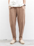 Solid Color Cotton Linen Harem Pants