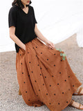 Polka Dot Vacation Style Long Women's Skirts