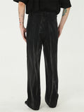 Newly Washed Straight Leg Black Classical Jeans For Men