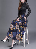 Cotton Linen High Waist Flower Bud Skirt