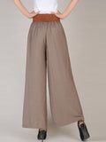 Loose Solid Color High Waist Wide Leg Pants